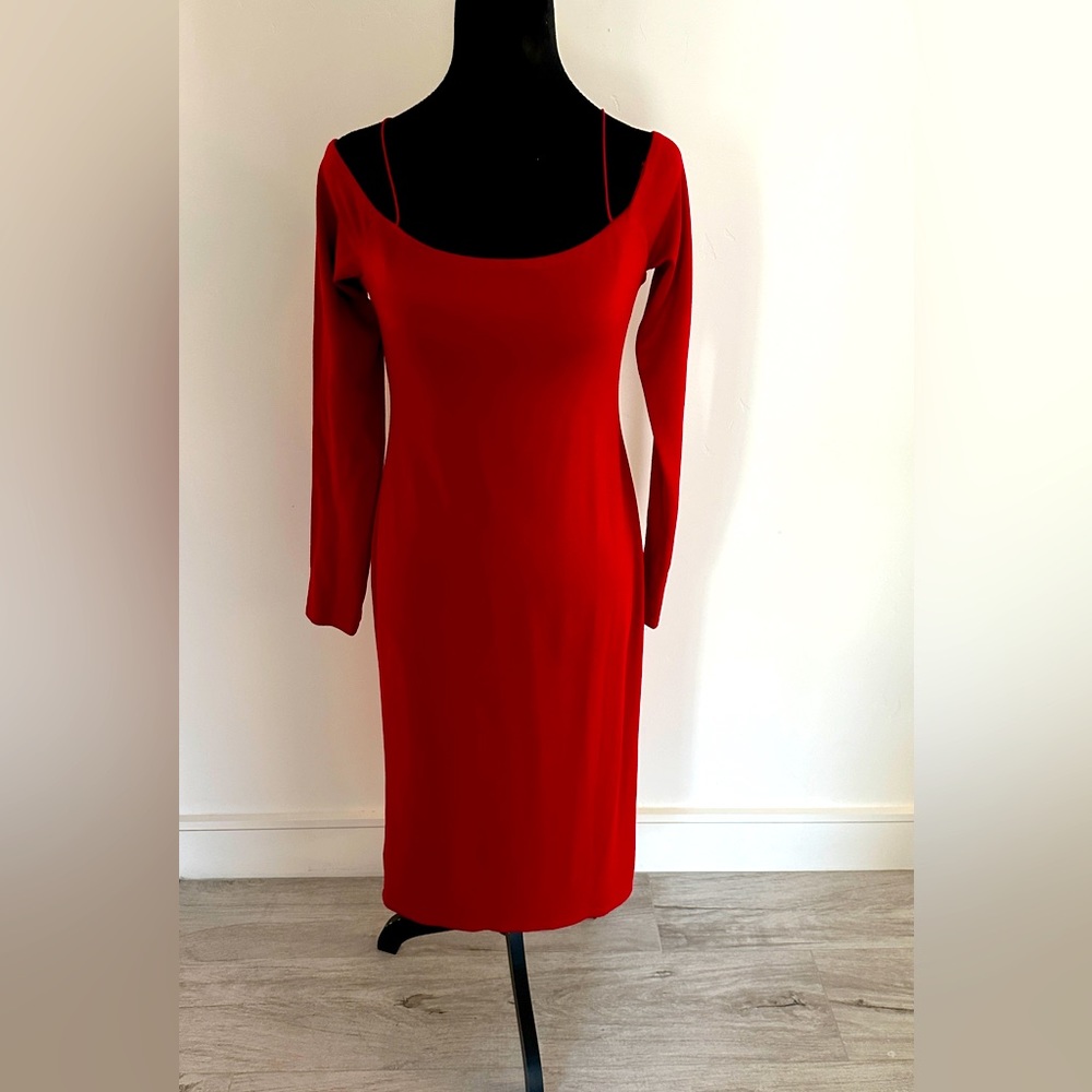 Alice + Olivia, Red long sleeve dress size 8